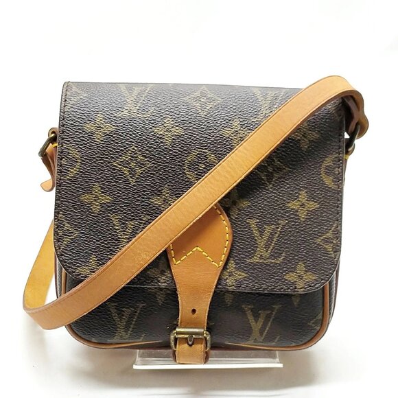 Authentic Louis Vuitton Cartouchiere PM Brown Monogram Shoulder Bag mn520-111925 - Picture 1 of 16